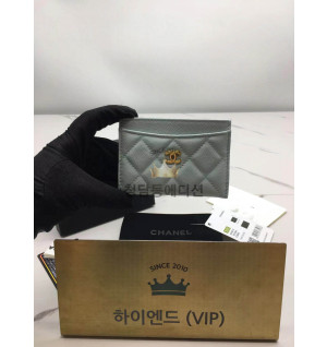 샤넬 클래식 캐비어 카드홀더 금장