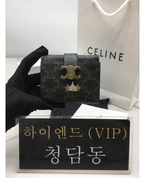 셀린느 니노 파인 스트랩 지갑 - 트리옹프 캔버스