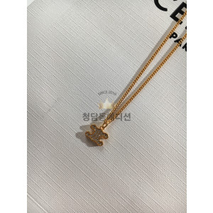 셀린느 트리오페 라인스톤 목걸이