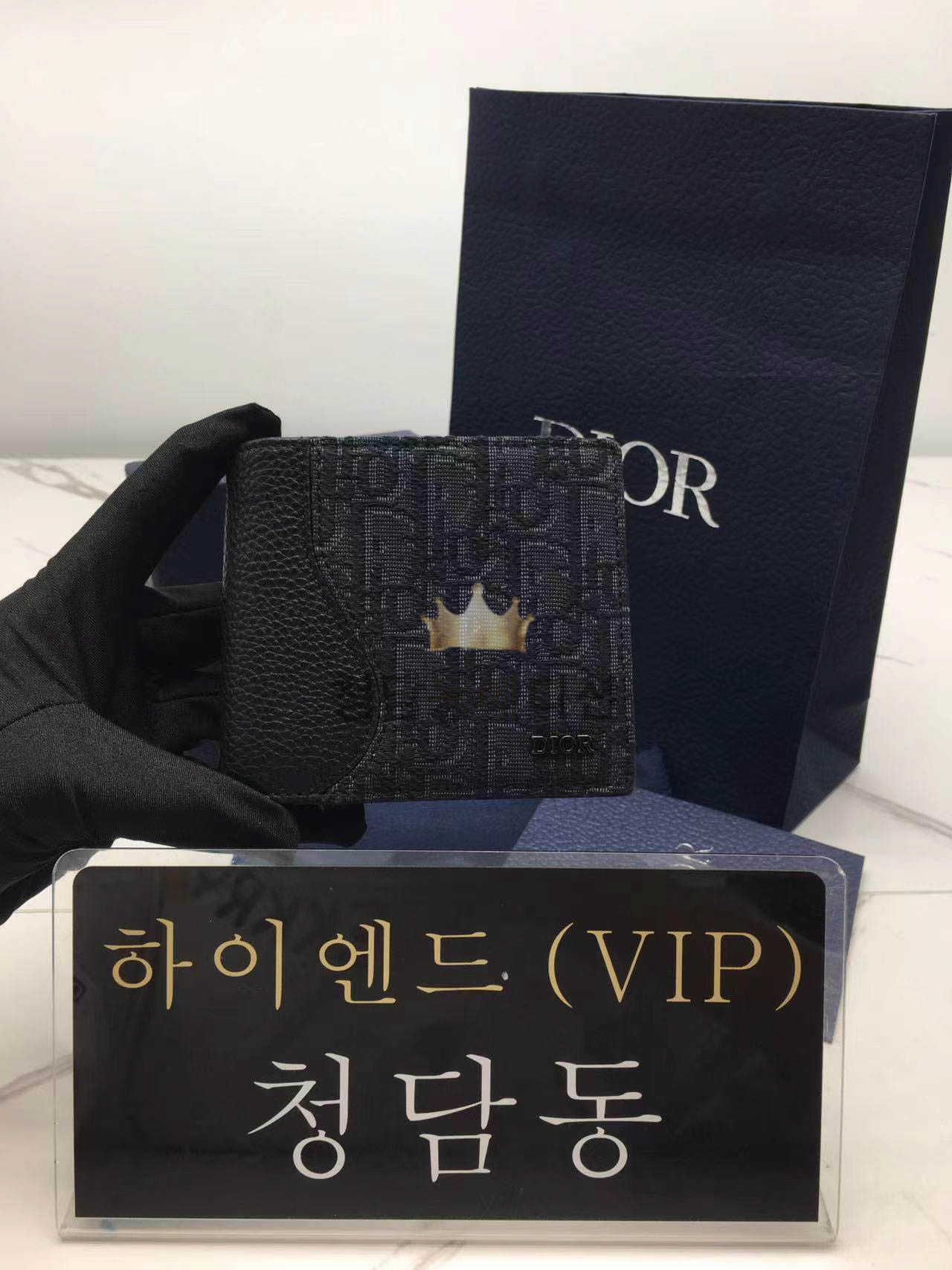 디올 SADDLE반지갑 (컬러 블랙)