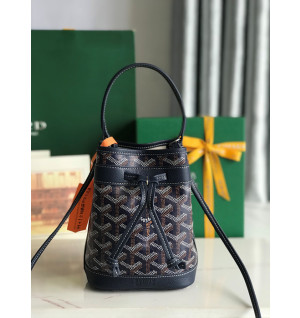 고야드 쁘띠플로 미니 버킷백 (컬러 네이비)