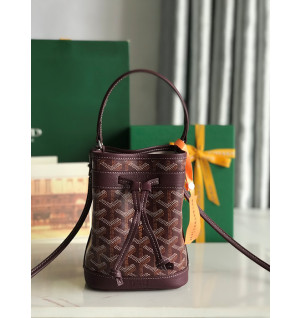 고야드 쁘띠플로 미니 버킷백 (컬러 퍼플버건디)