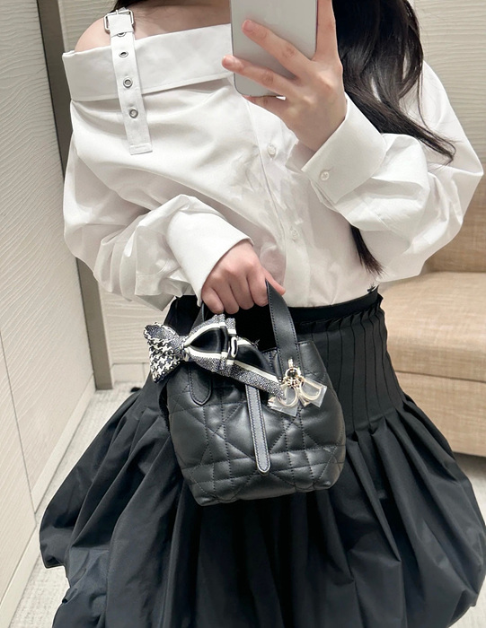 디올 뚜주흐 나노 버티컬 토트백 (컬러 블랙)