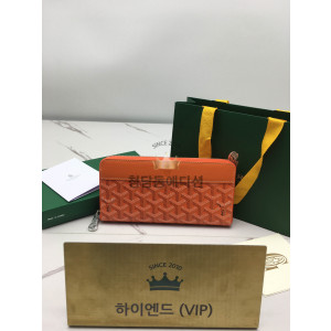 고야드 마티뇽 지퍼 어라운드 장지갑 (컬러 오렌지)