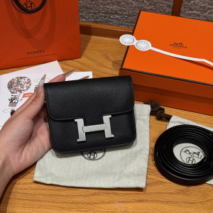 에르메스 콘스탄스 슬림 올수공 (컬러 누아(블랙)) (은장)