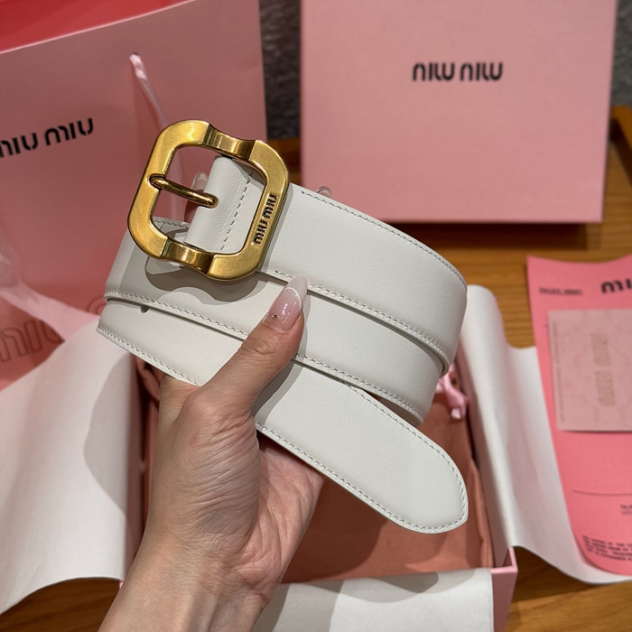 미우미우 로고 버클 벨트