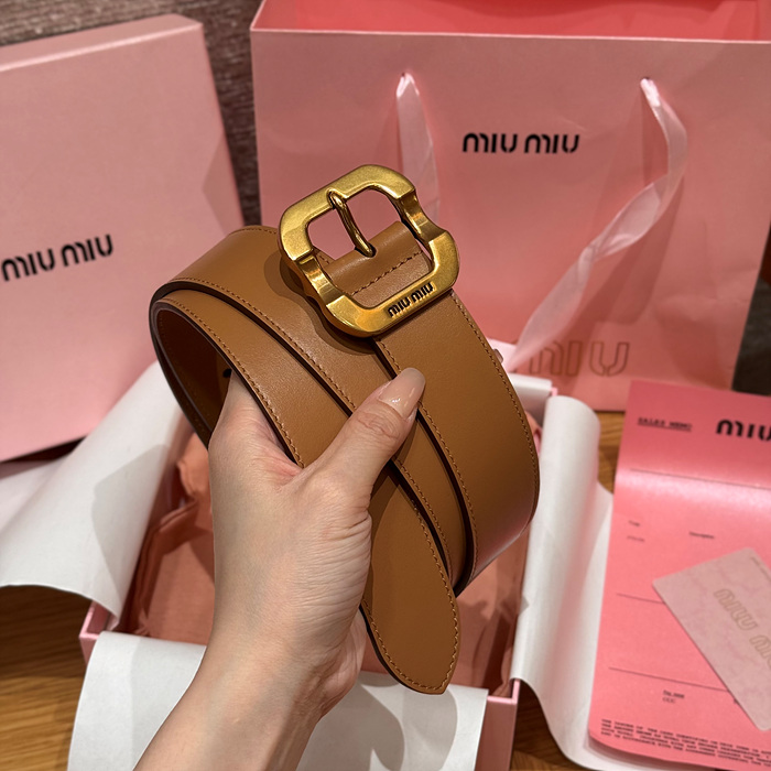 미우미우 로고 버클 벨트
