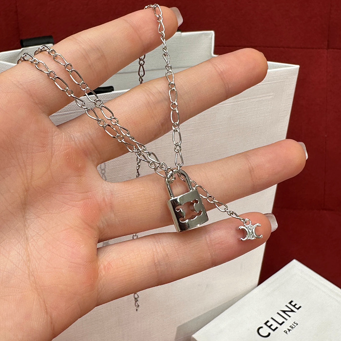 셀린느 트리오페 락 목걸이