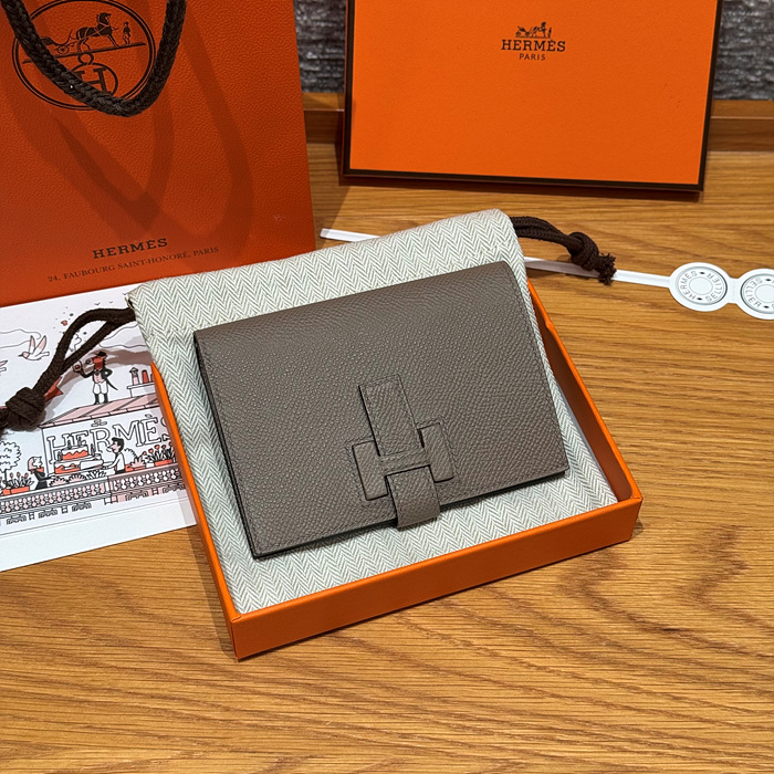 에르메스 뉴 H 파상 앱송 반지갑 올수공 (컬러 그리 아스팔트)