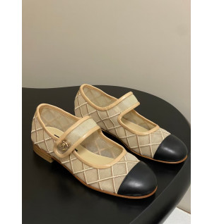 샤넬 메쉬 메리제인 플랫슈즈