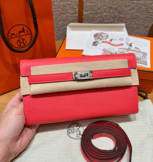 에르메스 켈리 투 고 미니백 앱송 (컬러 오렌지 필드 은장)