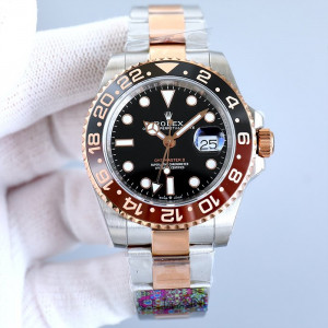 로렉스 GMT 마스터2 루트비어 콤비, 블랙판 콤비 40mm