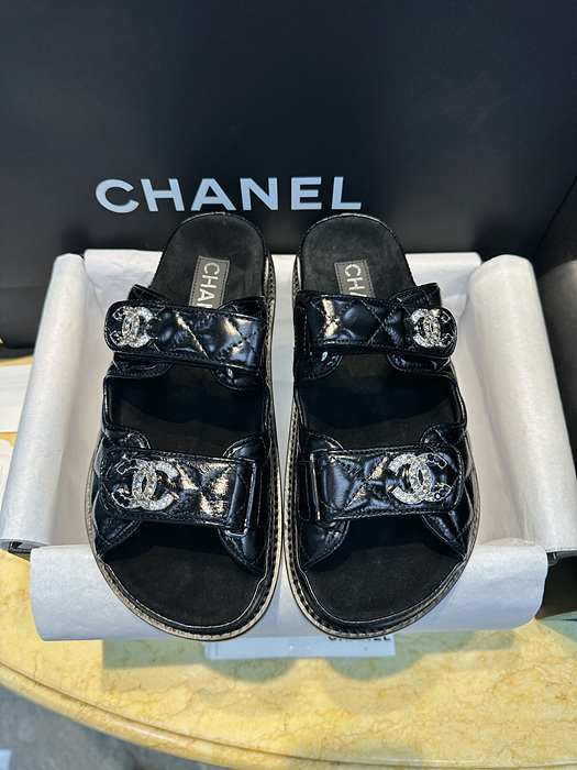 샤넬 25P 벨크로 뮬