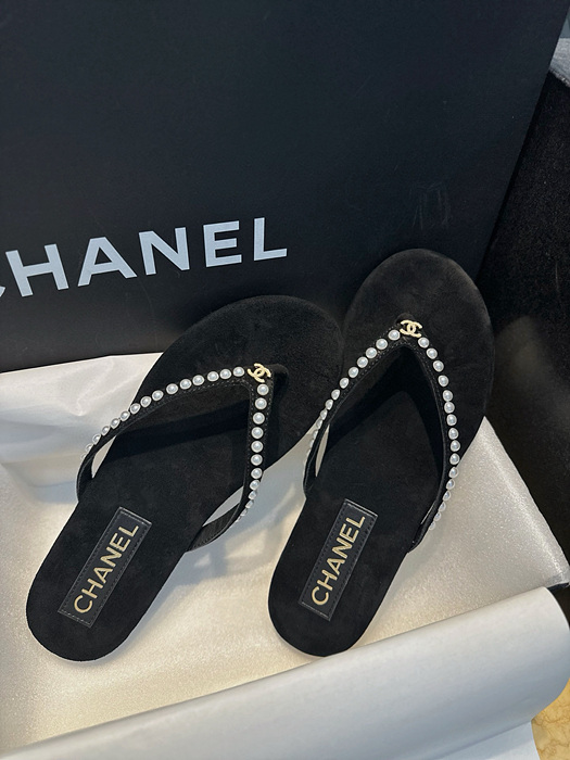 샤넬 펄 체인 샌들 뮬