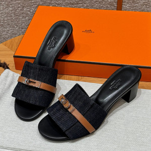 에르메스 지지50 샌들 (컬러 카우보이 블루) (handmade ver.)