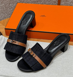 에르메스 지지50 샌들 (컬러 카우보이 블루) (handmade ver.)