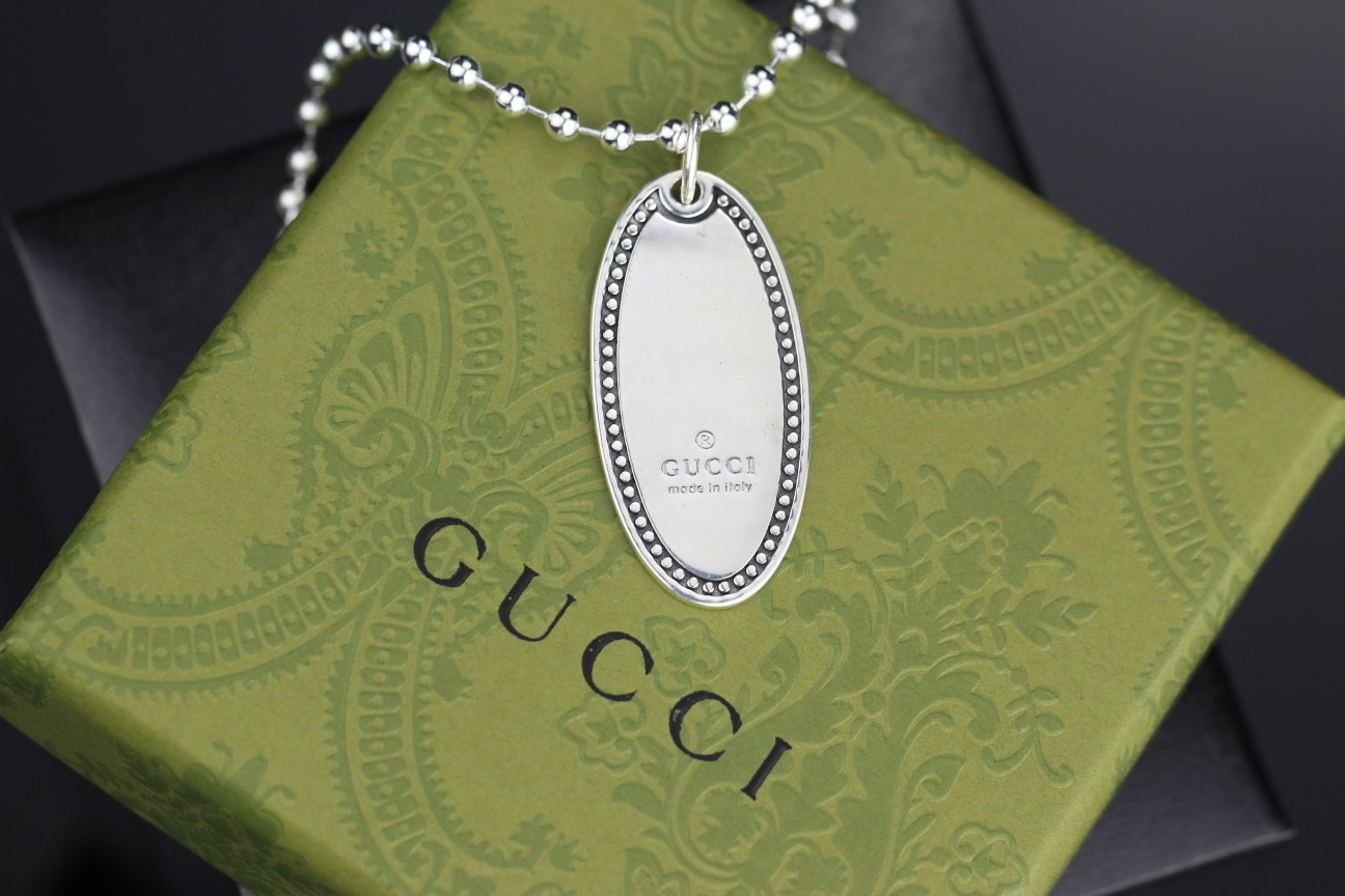 구찌 타원 목걸이