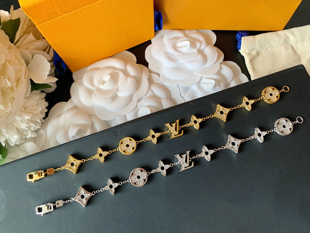 루이비통 모노그램 브레이슬릿 (컬러 옐로우골드, 화이트골드)