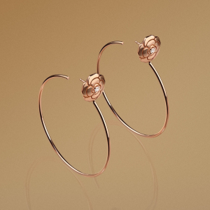 샤넬 까멜리아 링 귀걸이