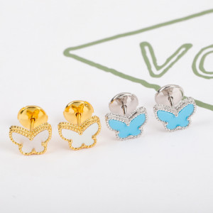 반클리프 나비 이어링 (컬러 화이트, 터콰이즈)