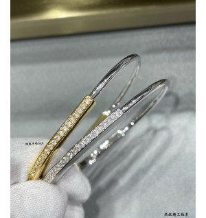 티파니 락 팔찌 17cm (컬러 옐로우골드,화이트골드)