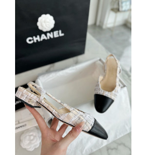 샤넬 트위드 슬링백