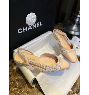 샤넬 트위드 슬링백