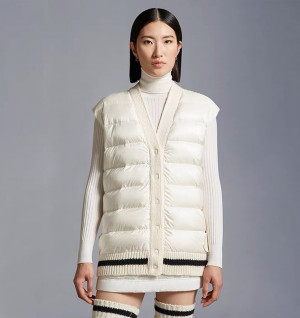 몽클레어 패딩 조끼 (컬러 아이보리, 블랙)