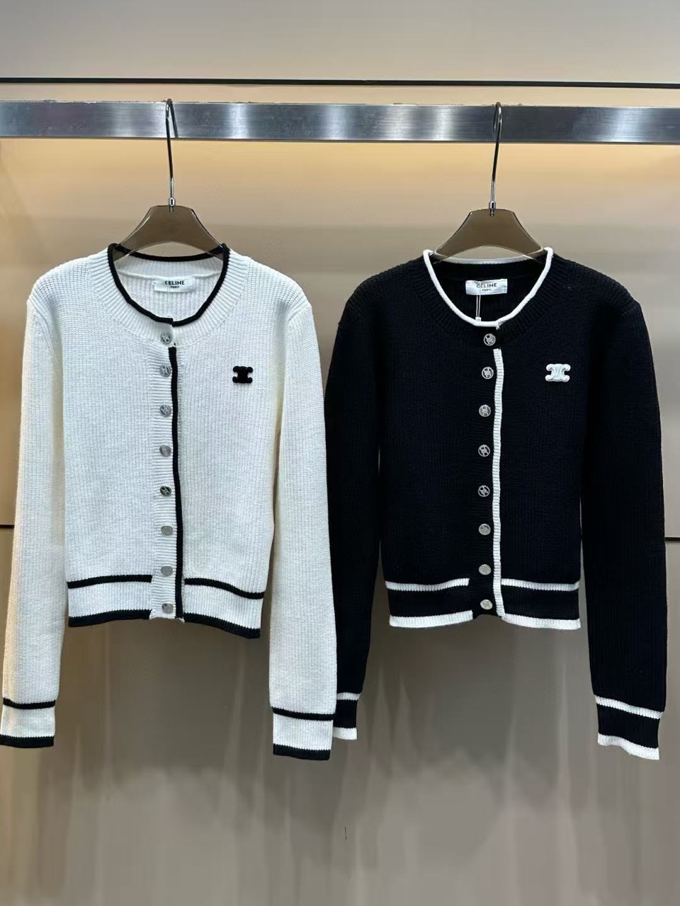 셀린느 가디건 (컬러 아이보리, 블랙)