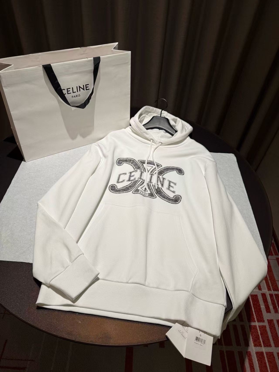 셀린느 후드티 (남녀공용) (컬러 블랙, 화이트)