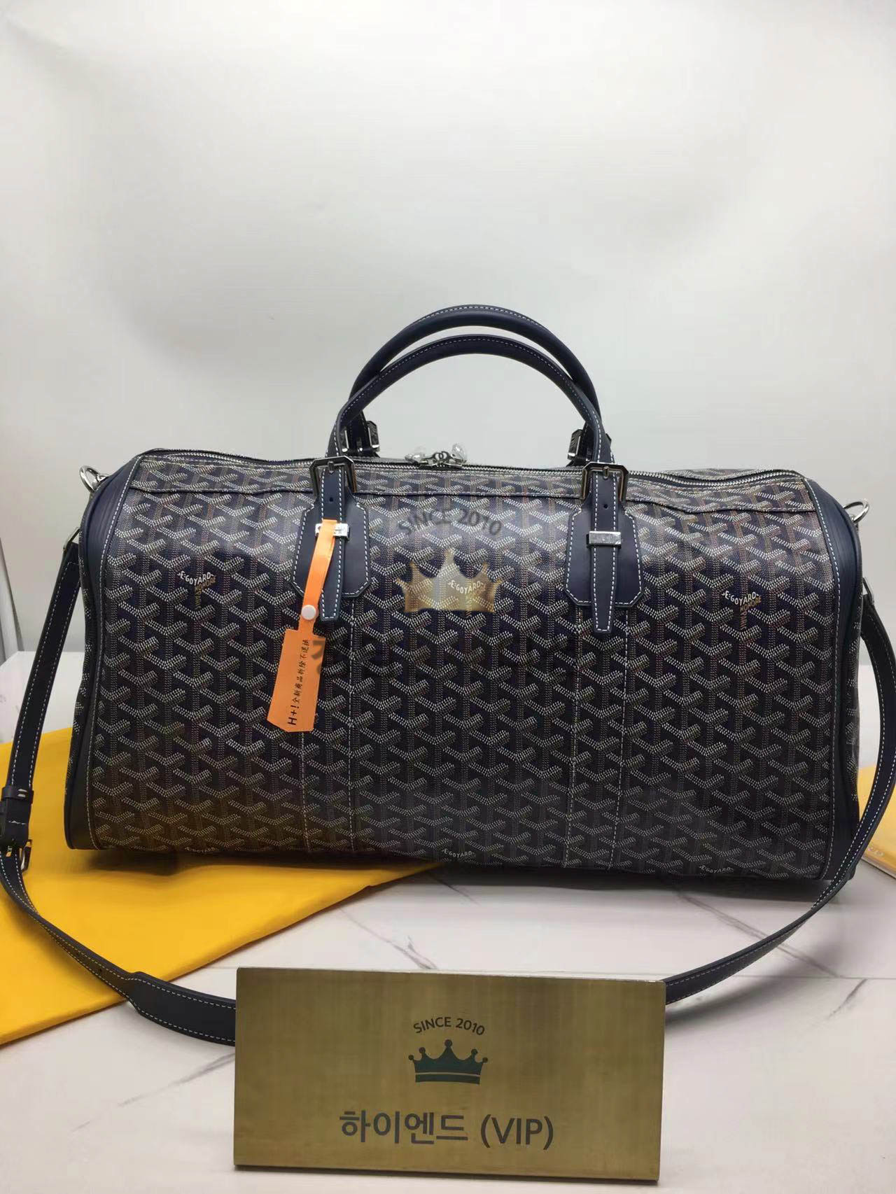 고야드 크로아지에 보스턴백 45cm/50cm (컬러 네이비)