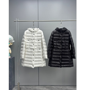 몽클레어 hirma 롱 후드 자켓 (컬러 화이트, 블랙)