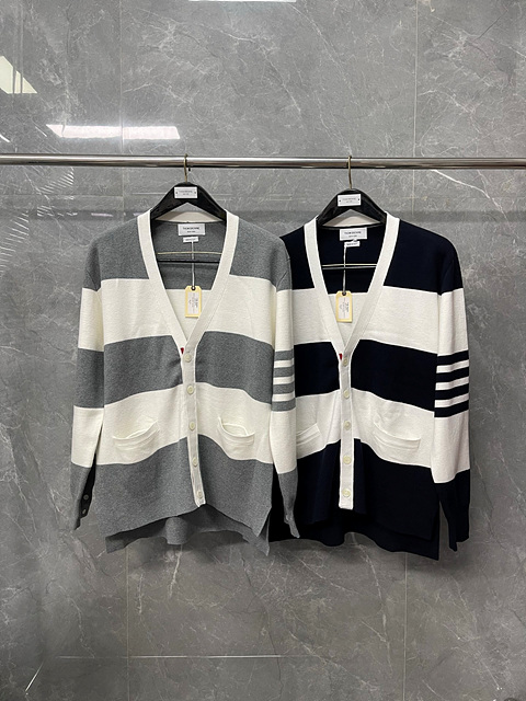 톰브라운 스트라이프 가디건 (남녀공용) (컬러 그레이, 네이비)