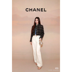 샤넬 멀티컬러 트위드 크롭 자켓