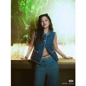 샤넬 네이비 트위드 베스트