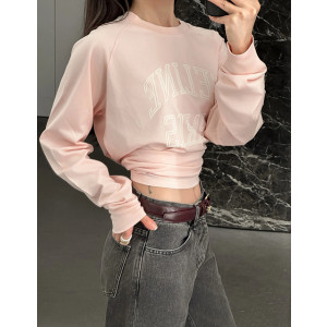 셀린느 파리 로고 긴팔 티셔츠 (컬러 핑크, 블랙)