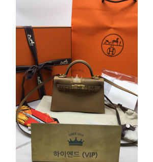 에르메스 미니 켈리백 2세대 올수공 (컬러 차이) (버클 금장)