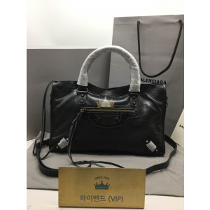 발렌시아가 르 시티 미디움 백 블랙 (금장)