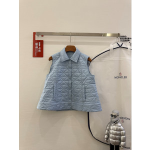 몽클레어 다이아 퀼팅 A라인 베스트 (컬러 블루, 화이트)