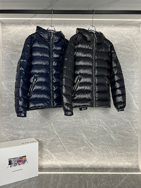 프라다 리나일론 경량 패딩 자켓 (남성용) (컬러 네이비, 블랙)