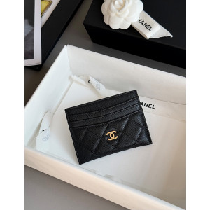 샤넬 25S 캐비어 카드홀더 (컬러 블랙 금장)