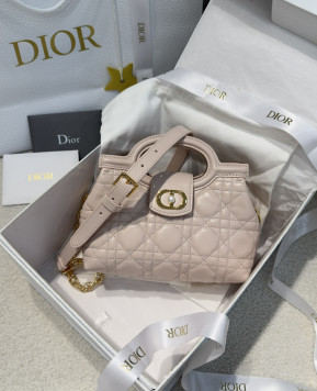 디올 Jolie 탑 핸들 미니 백 (컬러 파우더핑크)