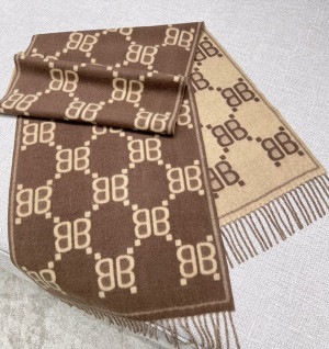 발렌시아가 캐시미어 울 로고 머플러