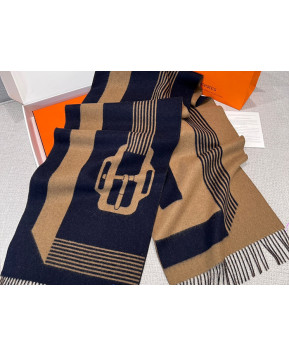 에르메스 H 카사크 A 부클 캐시미어 머플러