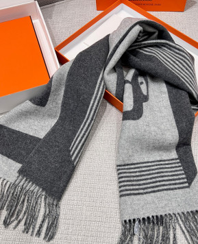 에르메스 H 카사크 A 부클 캐시미어 머플러