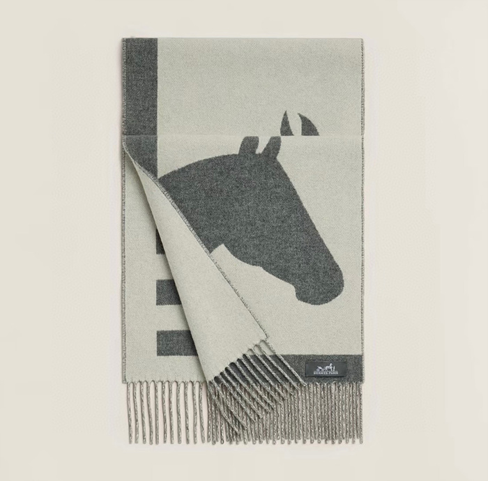 에르메스 H 카사크 러브스토리 캐시미어 머플러