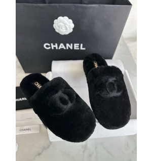 샤넬 시어링 울 CC로고 슬라이드 뮬