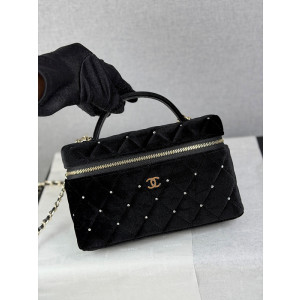 샤넬 25K 벨벳 탑핸들 베니티 체인백