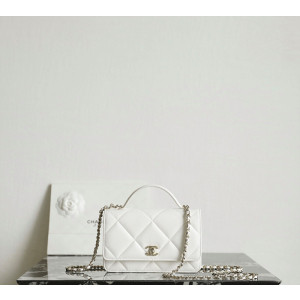 샤넬 25K 빅 퀼팅 탑핸들 WOC