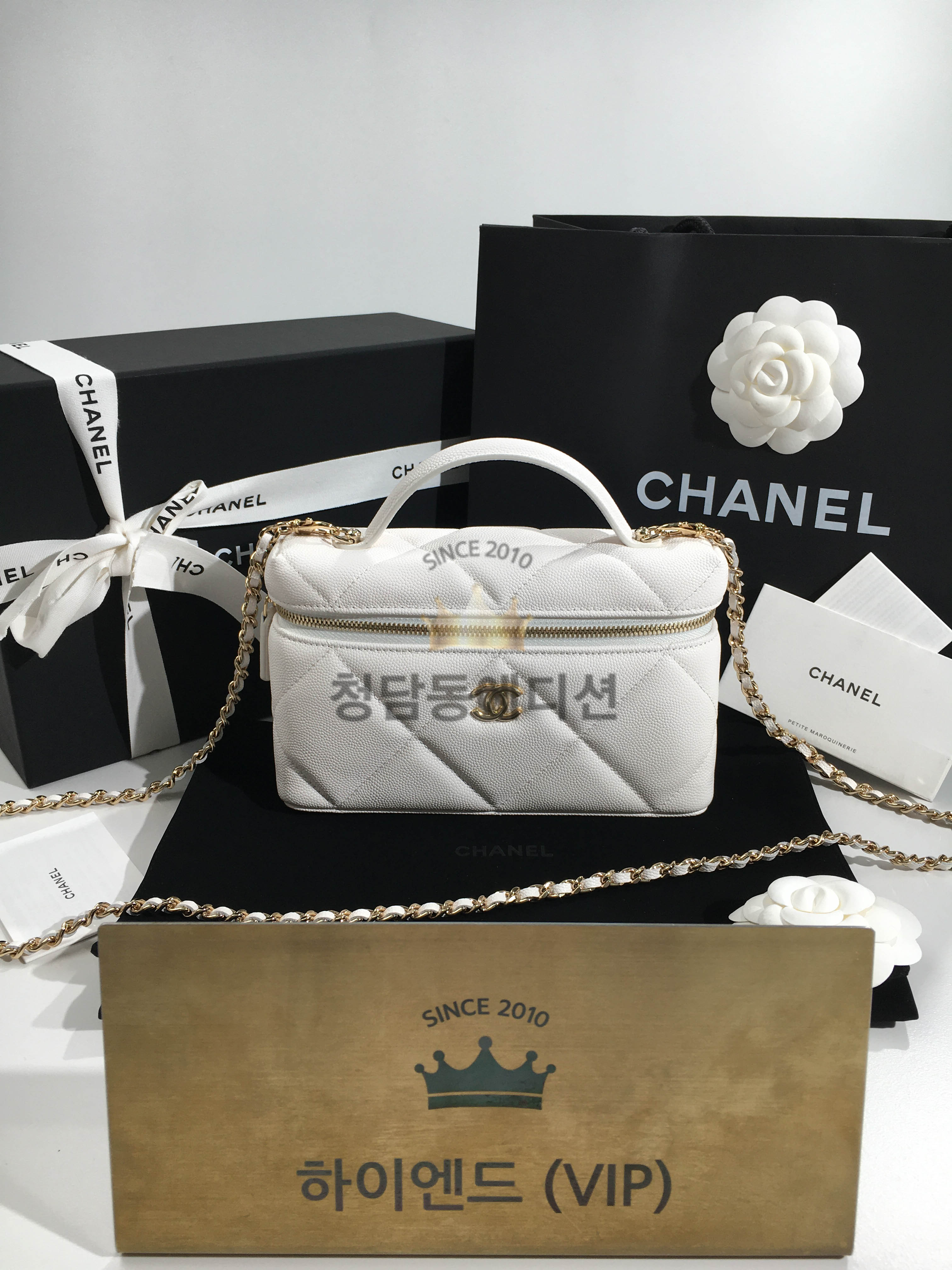 샤넬 25K 빅 퀼팅 탑핸들 베니티 체인백